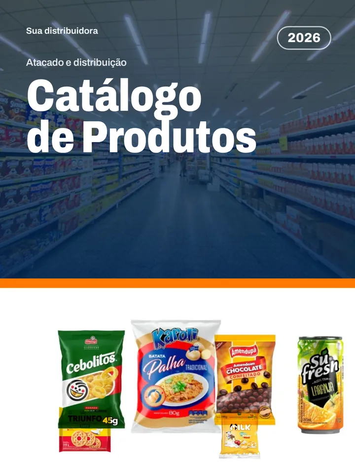 Capa de catálogo de produtos para distribuidora